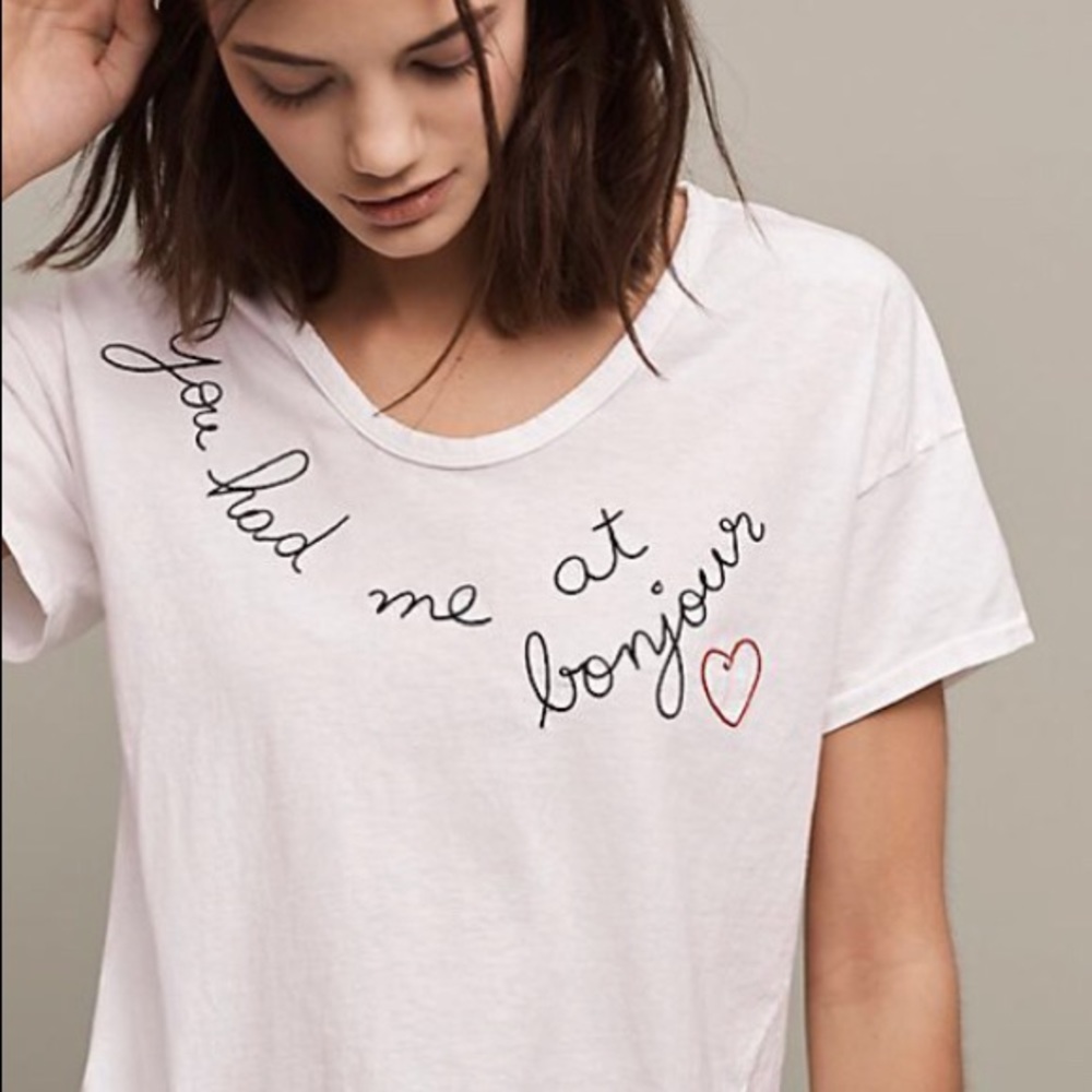 Sundry- you had me at bonjour t-Shirt